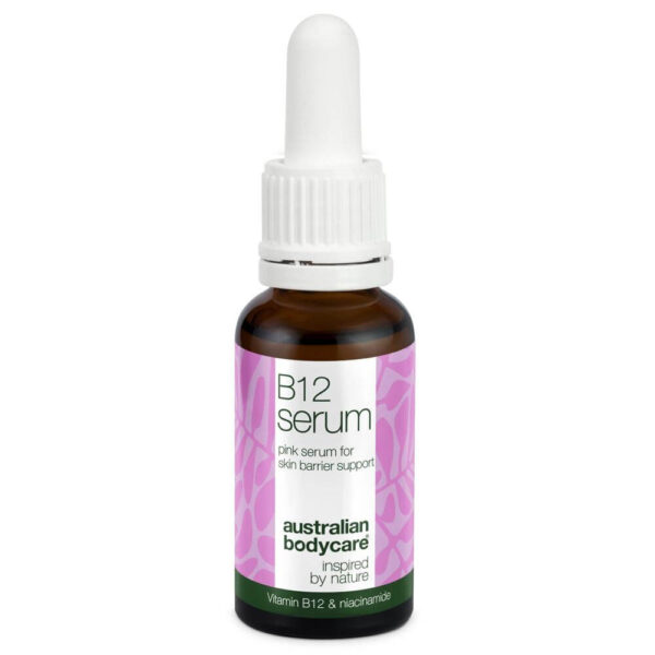 B12 Pink Serum - Reducer rødme og styrk hudens barriere â B12 Pink Serum reducerer rødme og styrker hudbarrieren. Perfekt til tør og sensitiv hud. Få en sund og strålende hud med naturlige aktiver. OBS: Vi sender produktet i uge 44. - 1 stk.